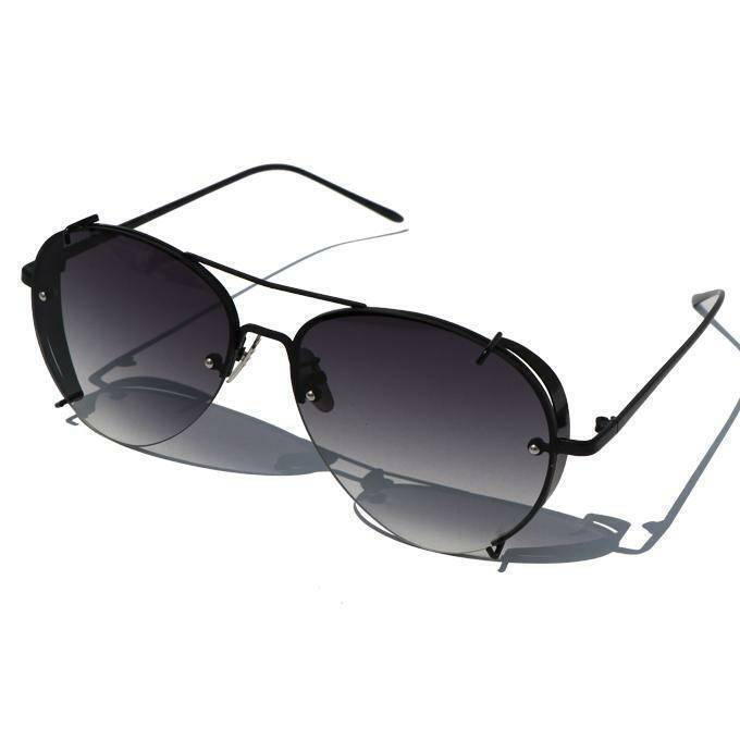 Black High Quality Metal Frame Vintage Sunglasses